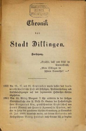 Chronik der Stadt Dillingen