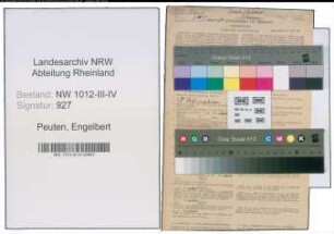 Entnazifizierung Engelbert Peuten , geb. 19.02.1897 (Landwirt)