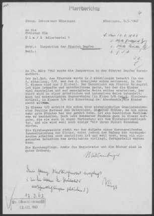 Dapfen: Inspektionsbericht 1962