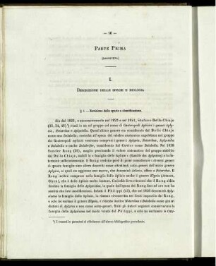 I. Descrizione Delle Specie E Biologia