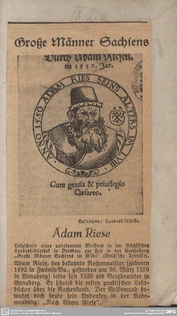 Abbildung: Adam Riese