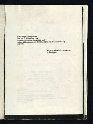 Der Lehrplan Geographie ...
