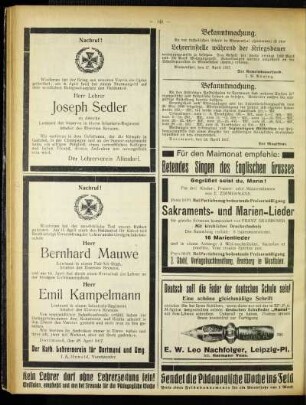 Nachruf : [Joseph Sedler]