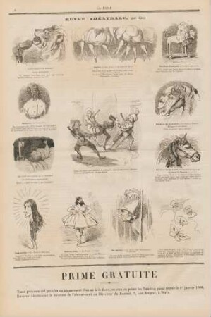 Revue théatrale, par Gill