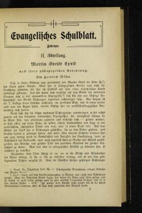 Martin Greifs Lyrik : nach ihrer pädagogischen Bedeutung