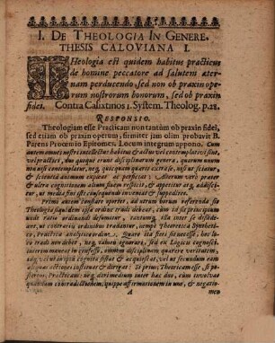 Frid. Ulr. Calixti Responsiones ad D. Abrah. Calovii theses anti-syncretisticas : editas Wittebergae anno 1668