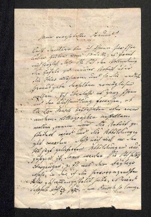 Handschriftlicher Brief von Friedrich Alberti (Geologe)