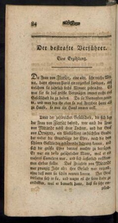 Der bestrafte Verführer. Eine Erzählung