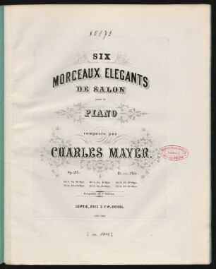 N°. 3: Six morceaux élégants de salon pour le piano op. 215