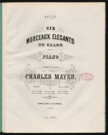 N°. 3: Six morceaux élégants de salon pour le piano op. 215