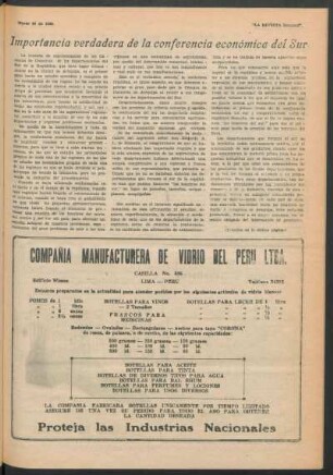 Importancia verdadera de la conferencia económica del sur