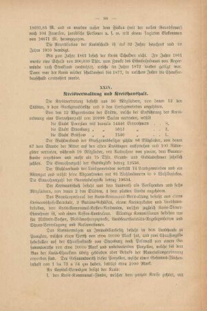 XXIV. Kreisverwaltung und Kreishaushalt