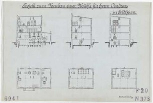 Technische Zeichnung : Projekt zum Neubau einer Mühle für Herrn Andreas in Feldheim