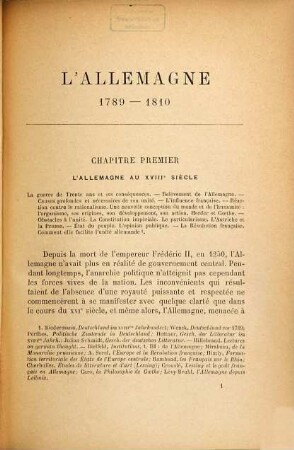 L'Allemagne 1789-1810