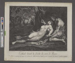 Cephale tirant la flêche du sein de Procris