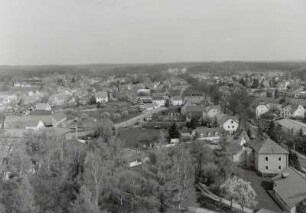 Moritzburg, Blick vom Turm der Kirche Eisenberg nach Norden zum Schloss