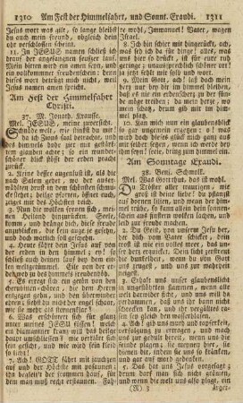 Am Fest der Himmelfahrt Christi