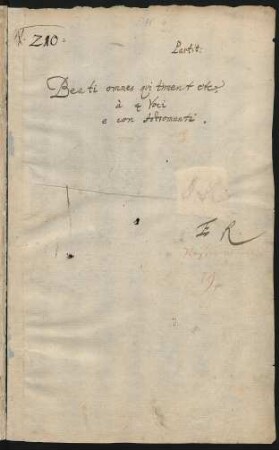 Beati omnes; V (4), orch, bc; e-Moll