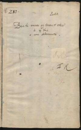 Beati omnes; V (4), orch, bc; e-Moll