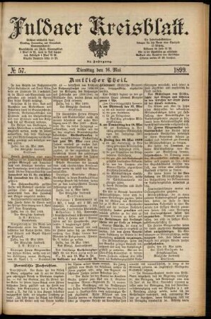 Ausgabe vom Dienstag, den 16. Mai 1899.