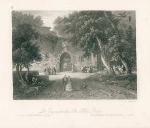 Der Eingang in das Alte Schloss Baden - L'Entrance du Vieux Chateau de Bade - The Entrance to the Old Castle of Baden