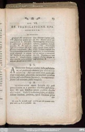 Tit. VII. De Translatione Episcoporum.