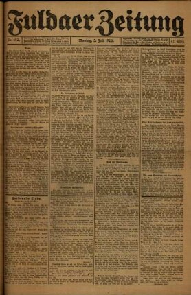 Ausgabe vom Montag, den 05. Juli 1920.