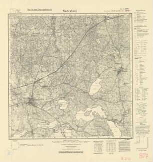 2190 (alte Nr.: 807) Wartenburg, Meßtischblatt (4cm - Karte)