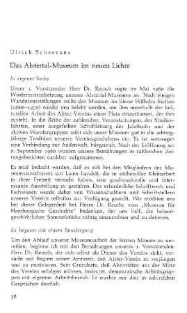 Das Alstertal-Museum im neuen Lichte