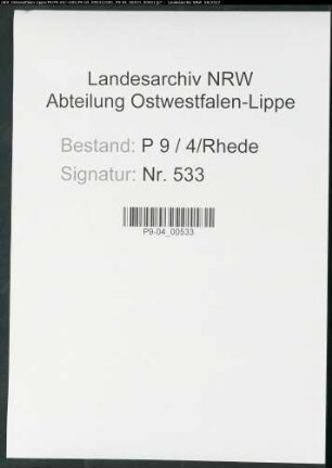 Namensverzeichnis Rhede, Sterbefälle
