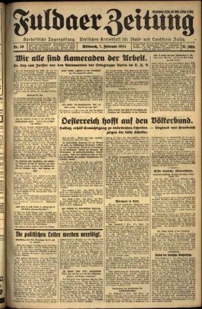 Ausgabe vom Mittwoch, den 07. Februar 1934.