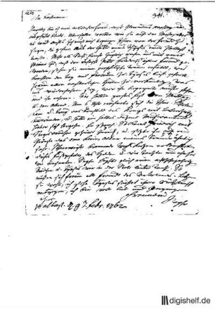 1250: Brief von Anna Louisa Karsch an Heinrich Wilhelm Bachmann und .. Frau von Reichmann