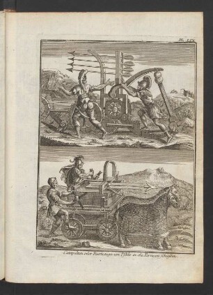 Catapulten oder Rustzeuge um Pfeile in die Ferne zu schiessen