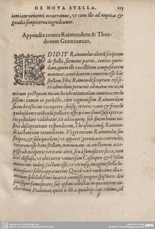 Appendix contra Raimundum & Theodorum Graminaeum.