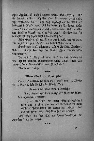 Wem Gott ein Amt gibt --