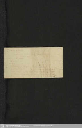 Kurze Handschriftenbeschreibung auf Zettel