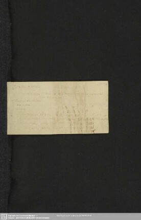 Kurze Handschriftenbeschreibung auf Zettel