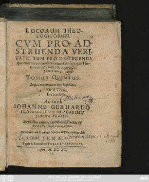 5: In quo continentur haec Capita: 24. De S. Coena 25. De Ecclesia