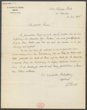 Brief an Ethel Smyth : 21.07.1898