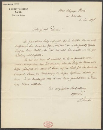 Brief an Ethel Smyth : 21.07.1898