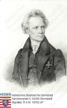 Schacht, Theodor (1786-1870) / Porträt, linksblickendes Brustbild