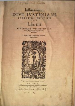 Institutionum Divi Iustiniani .... Libri quattuor