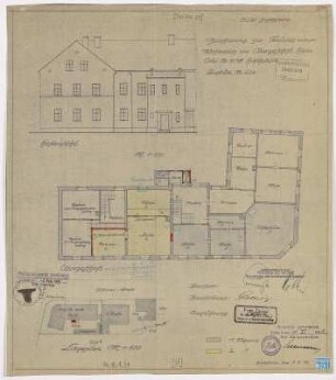 Teilung einer Wohnung im Obergeschoß Haus Ortsl.Nr.107B (m. Lageplan)