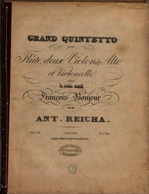 Grand quintetto : pour flûte, deux violons, alto et violoncelle ; oeuv. 105