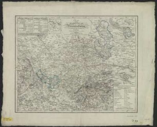 Karte vom Herzogtum Braunschweig, 1:270000, Kupferstich, 1823