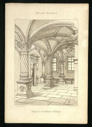 Vorhalle im alten Rathaus in Esslingen.