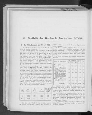 I. Die Reichstagswahl am 30. Juli 1878.