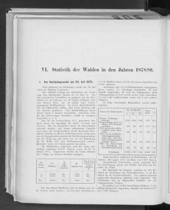 I. Die Reichstagswahl am 30. Juli 1878.