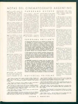 Notas del cinematógrafo argentino