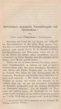 26-57 Darwinismus, monistische Naturphilosophie und Christenthum